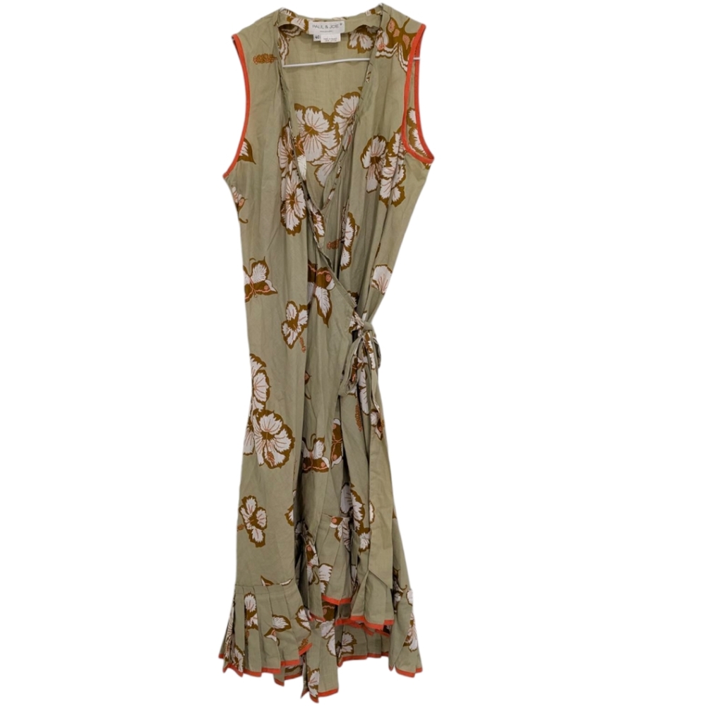 Paul & Joe Spring Floral Sleeveless Wrap Dress - 40